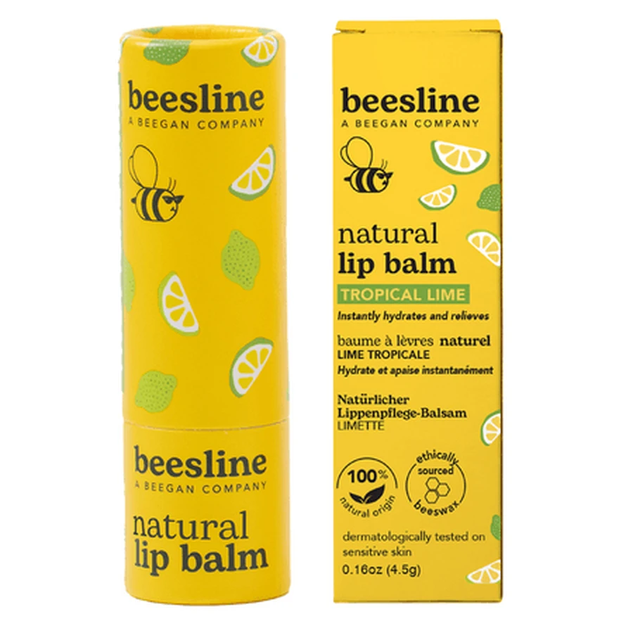 Bálsamo labial natural con aroma tropical a lima, 4,5 g, Beesline