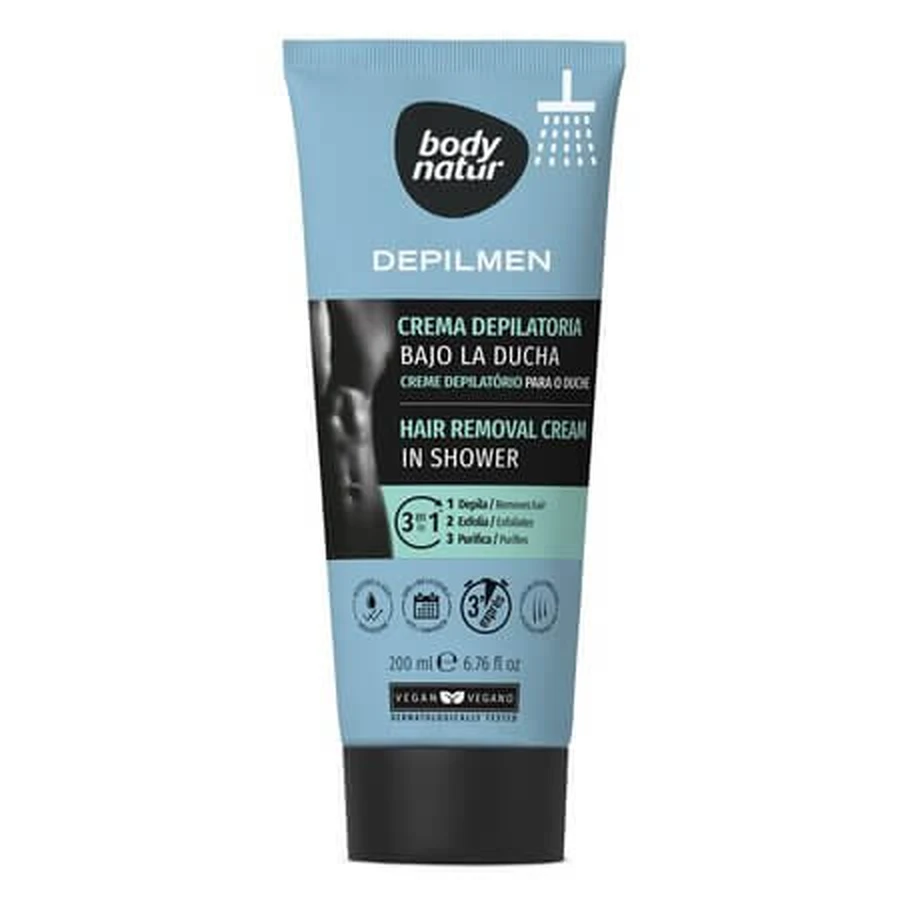 Depilmen 4-in-1 Hair Removal Cream for Men, 200 ml, Body Natur
