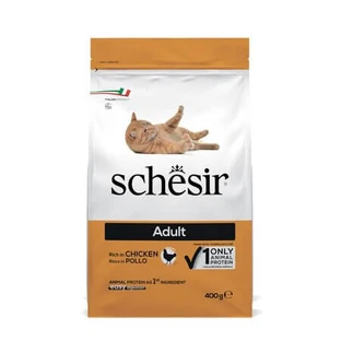 Trockenfutter mit Hühnerfleisch für ausgewachsene Katzen, 400 g, Schesir