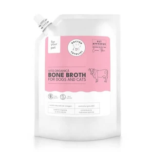 Bouillon d'os de bœuf pour chiens et chats, 350 ml, Doctor Totolici
