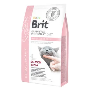 Pienso hipoalergénico para gatos con salmón y guisantes, 2 kg, Brit