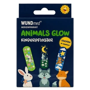 Animals Glow Glow-in-the-Dark Band-Aids for Kids, 10 pieces, Wundmed