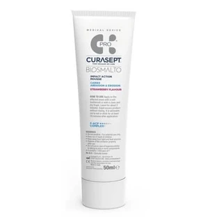 Dentifrice reminéralisant Biosmalto Mousse, 50 ml, Curasept