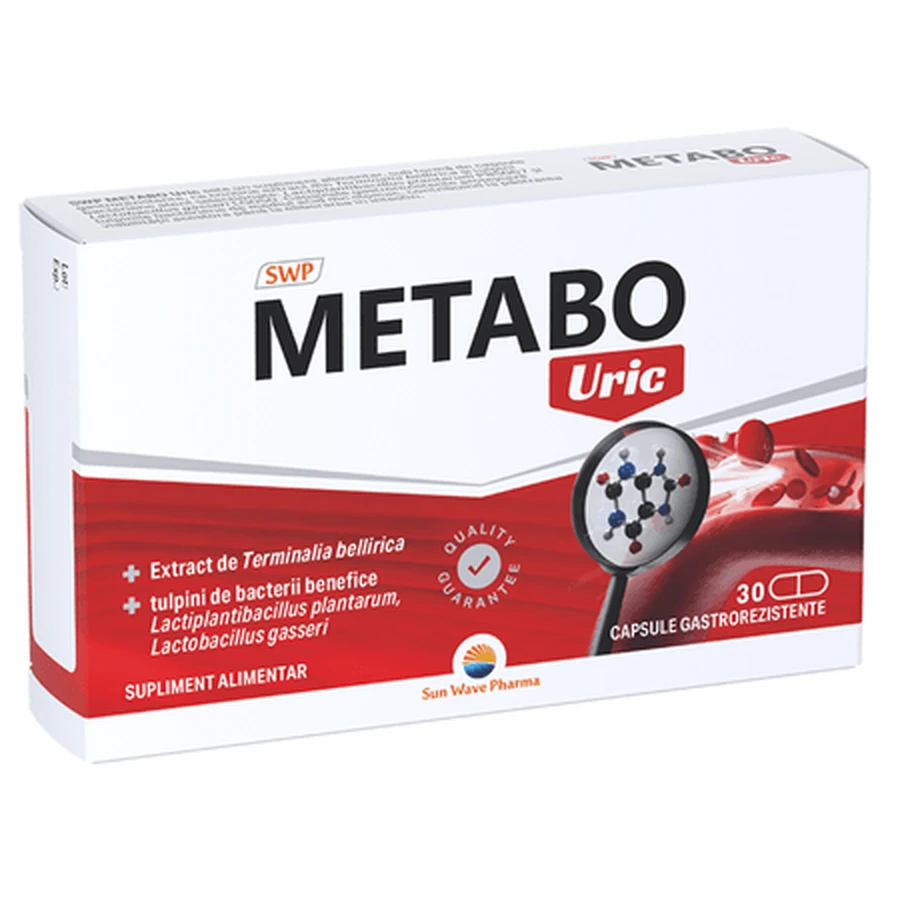 Metabo Uric, 30 cápsulas con recubrimiento gastrorresistente, Sun Wave Pharma