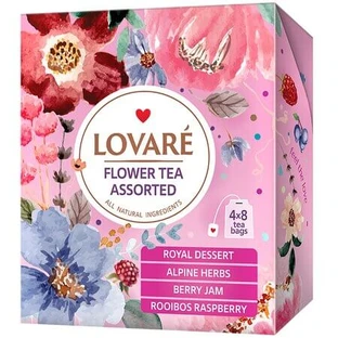 Mélange de thés aux fleurs, 32 sachets de 1,5 g, Lovare