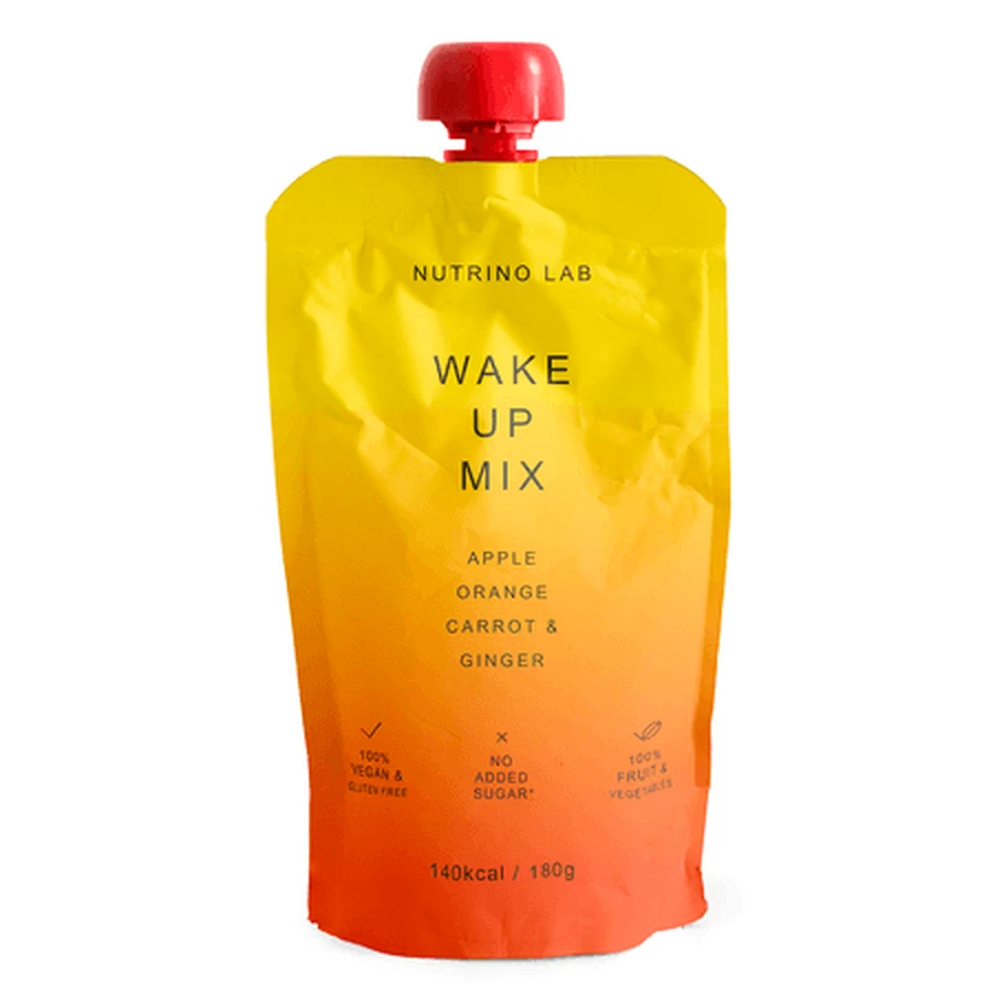 Wake Up Mix Pasteurized Puree with Apples, Oranges, Carrots, and Ginger, 180 g, Nutrino Lab