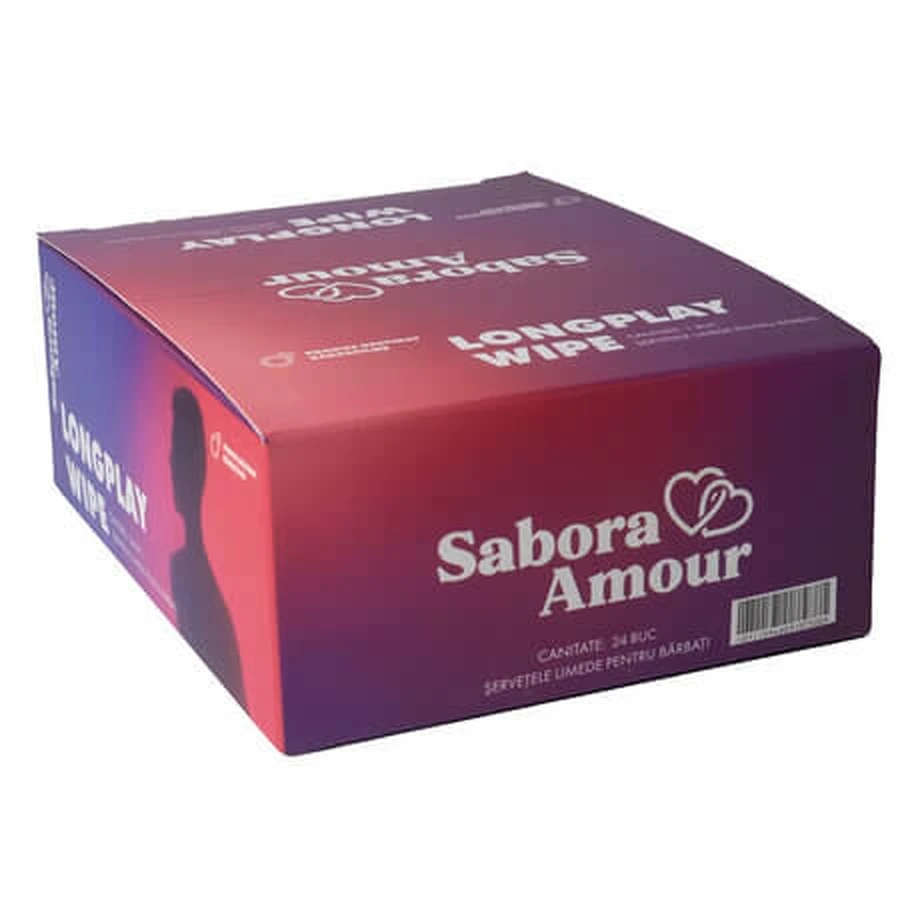 Servetele umede intime pentru barbati LongPlay, 24 bucati, Sabora Amour