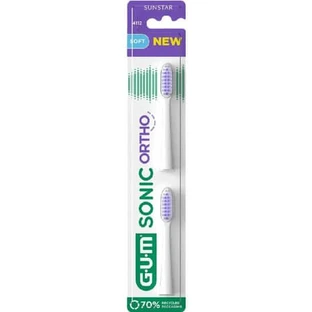 Têtes de brosse de rechange pour la brosse à dents Ortho Soft, lot de 2, Sunstar Gum