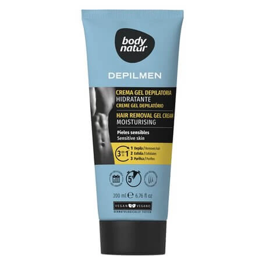 Gel idratante depilatorio per uomo Depilmen, 200 ml, Body Natur