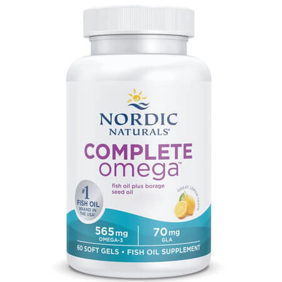 Complejo completo de ácidos grasos omega, 60 cápsulas blandas, Nordic Naturals