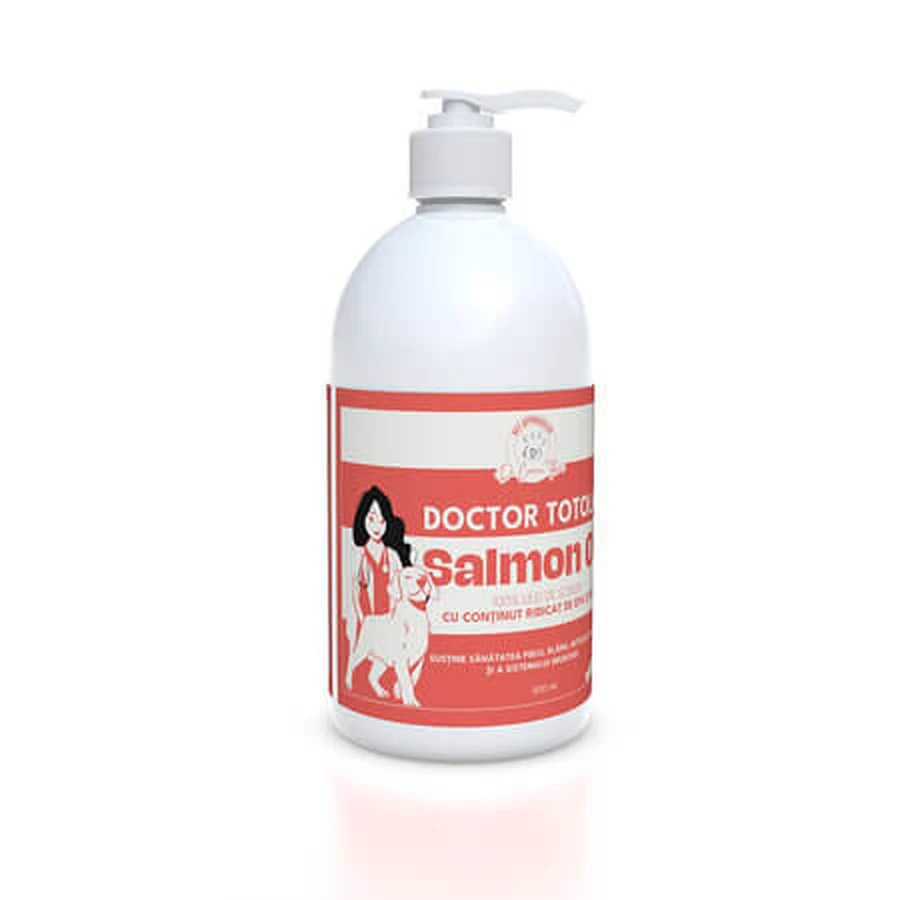 Ulei de somon pentru caini si pisici Salmon Oil, 500 ml, Doctor Totolici