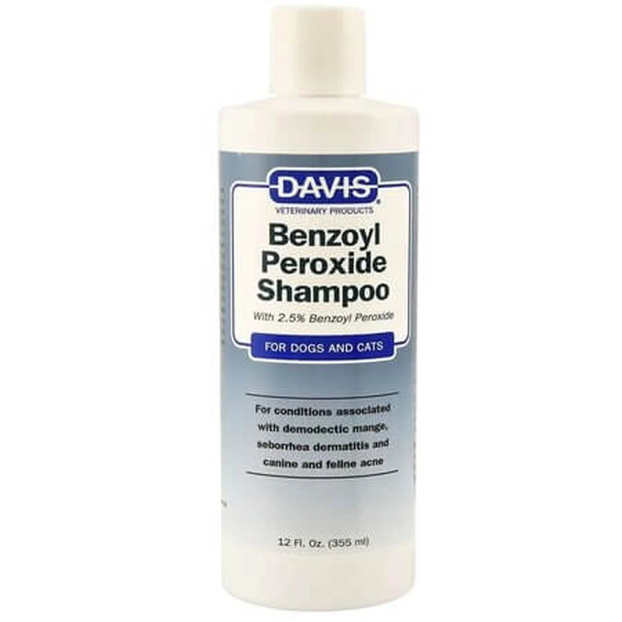 Shampoo with 2.5% Benzoyl Peroxide for Dogs and Cats, 355 ml, Davis