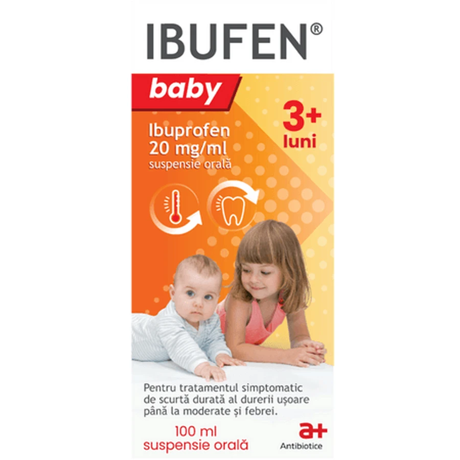 Ibufen Baby, 20 mg/mL oral suspension, 100 mL, Antibiotice SA