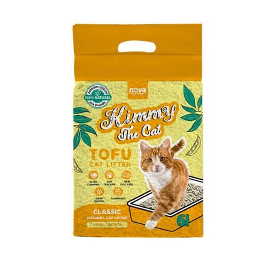 Klasyczna ściółka dla kotów z tofu, 6 l, Kimmy The Cat: ceny i cechy