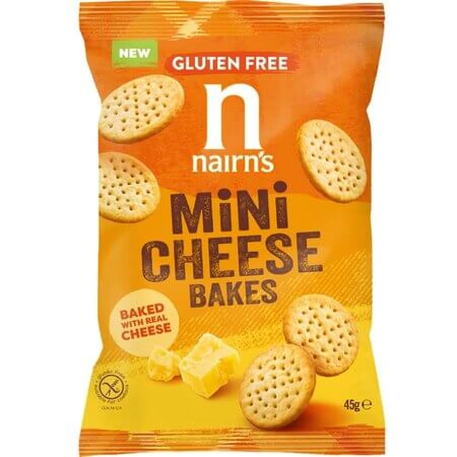 Mini-crackers au fromage sans gluten, 45 g, Nairns