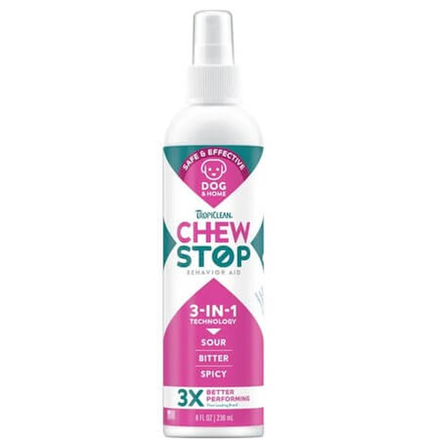 Spray anti-mâchouillage Chew Stop pour chiens, 236 ml, Tropiclean