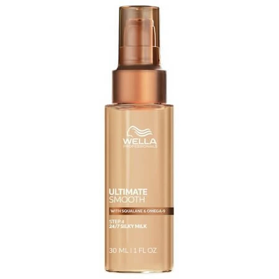 Lapte de par leave-in cu protectie termica Ultimate Smooth Silky Milk, 30 ml, Wella Professionals