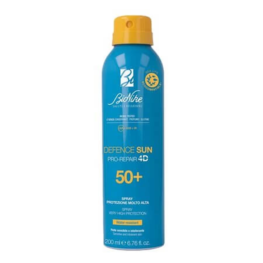 Spray de corp cu protectie solara SPF50+ Defence Sun Pro Repair 4D, 200 ml, Bionike