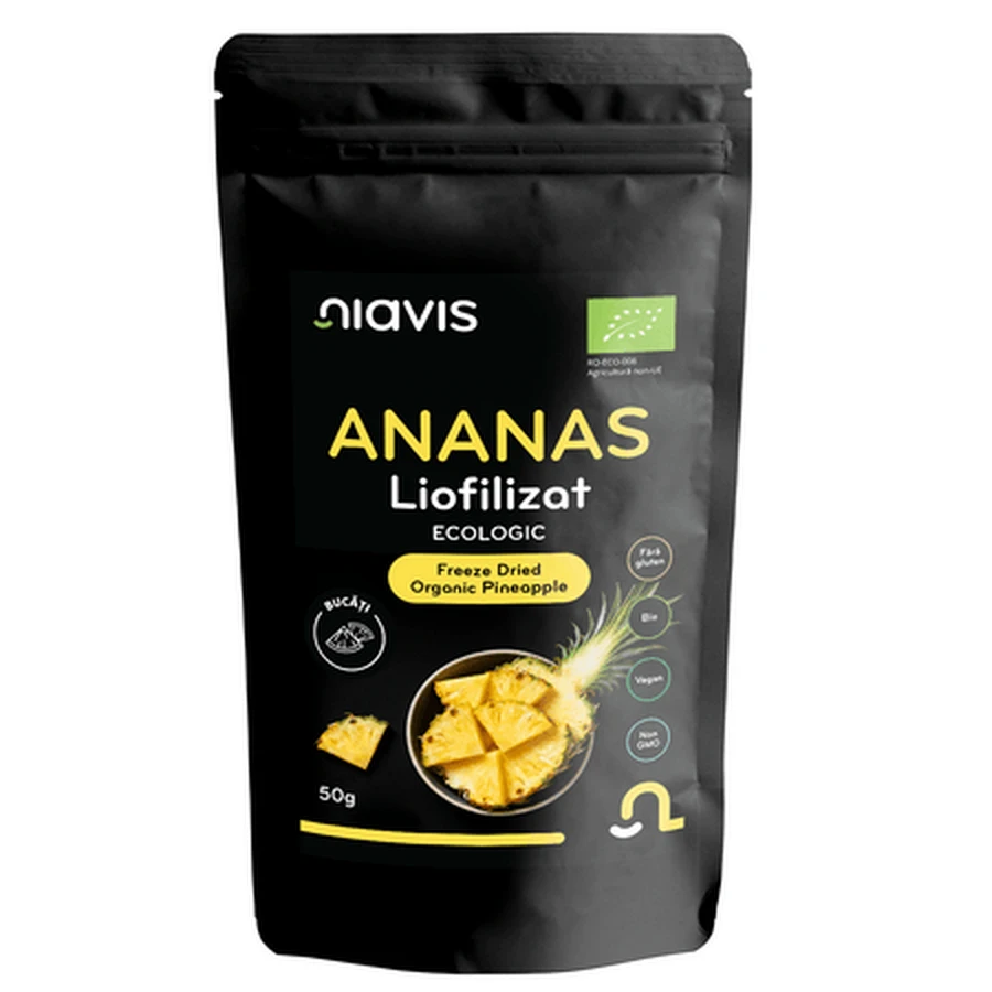 Freeze-dried pineapple, 50 g, Niavis