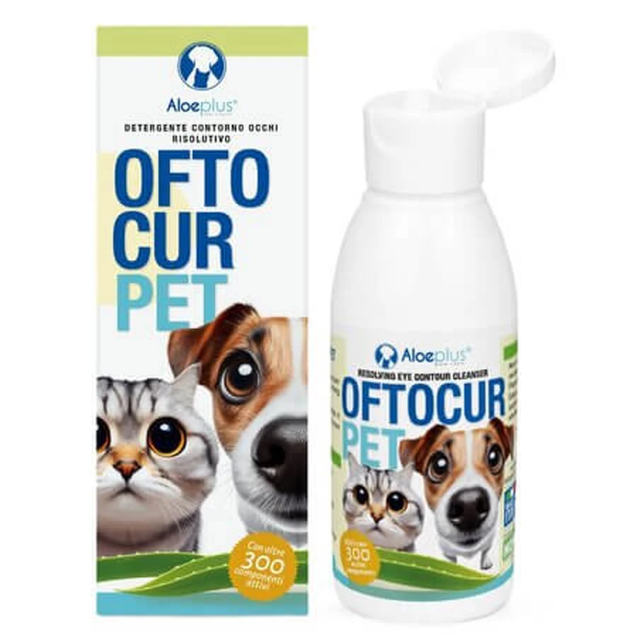 Oftocur – płyn do przemywania oczu dla psów i kotów, 100 ml, Aloeplus: ceny i cechy