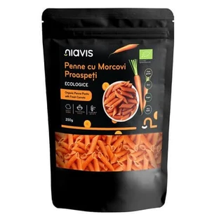 Penne ecológico con zanahorias frescas, 250 g, Niavis