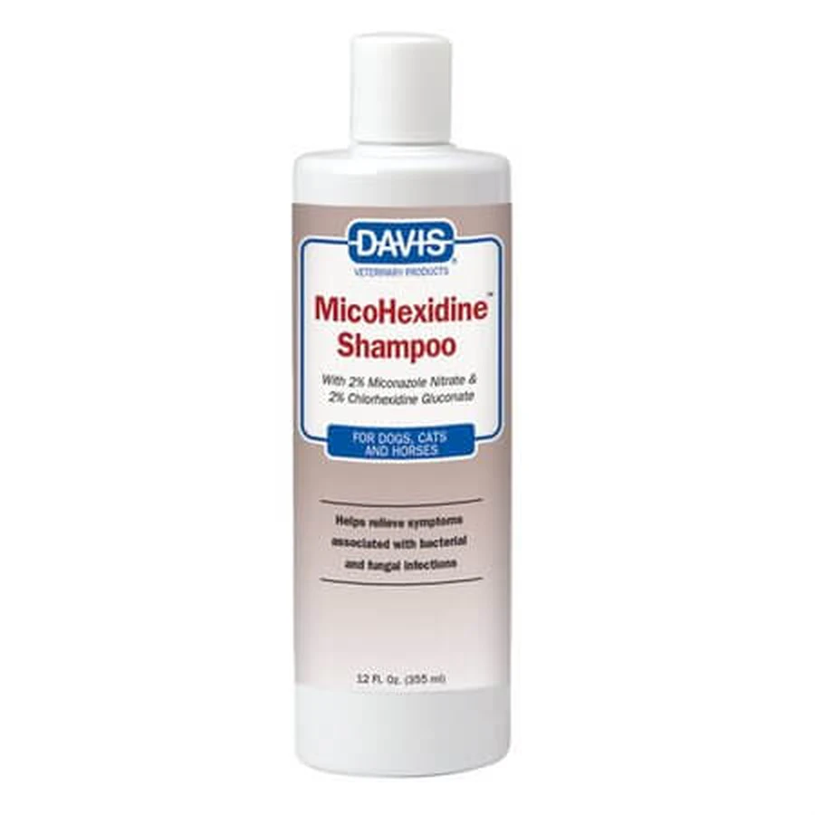 Micohexidine Antiseptic Shampoo for Dogs, Cats, and Horses, 355 ml, Davis