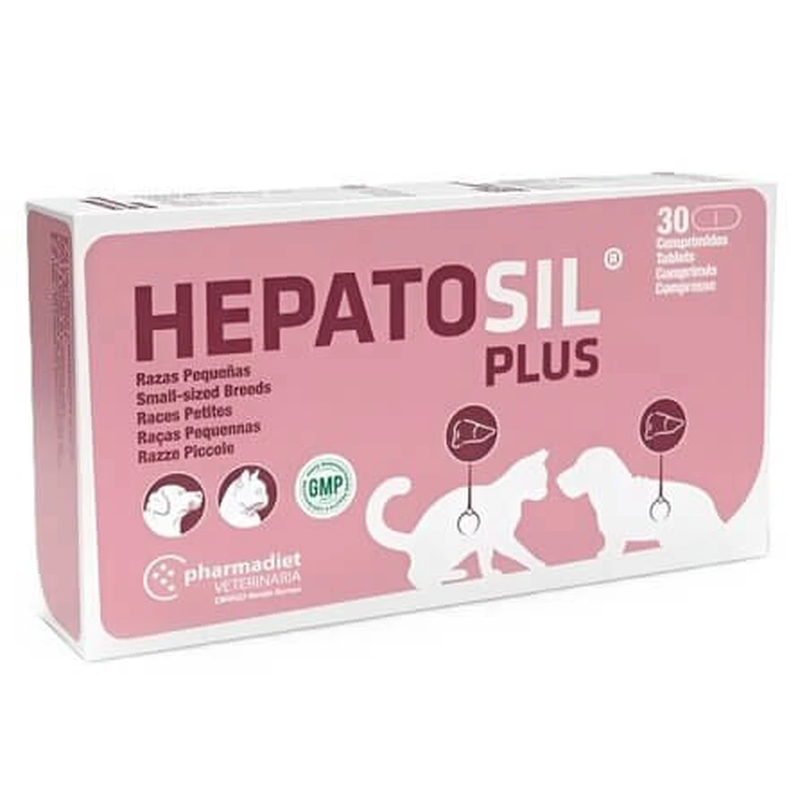 Hepatosil Plus, a dietary supplement to support liver function in cats and small-breed dogs, 30 tablets, Pharmadiet