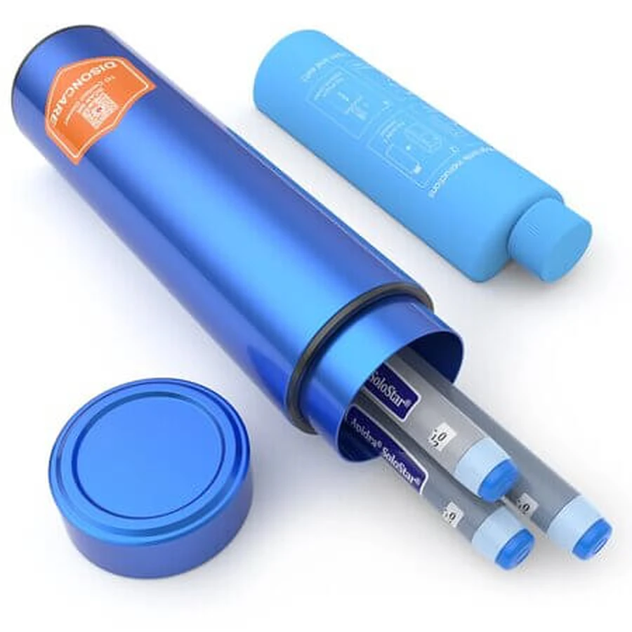 Odyssey Compact Blue Portable Insulin Cooler, 1 piece, Disoncare