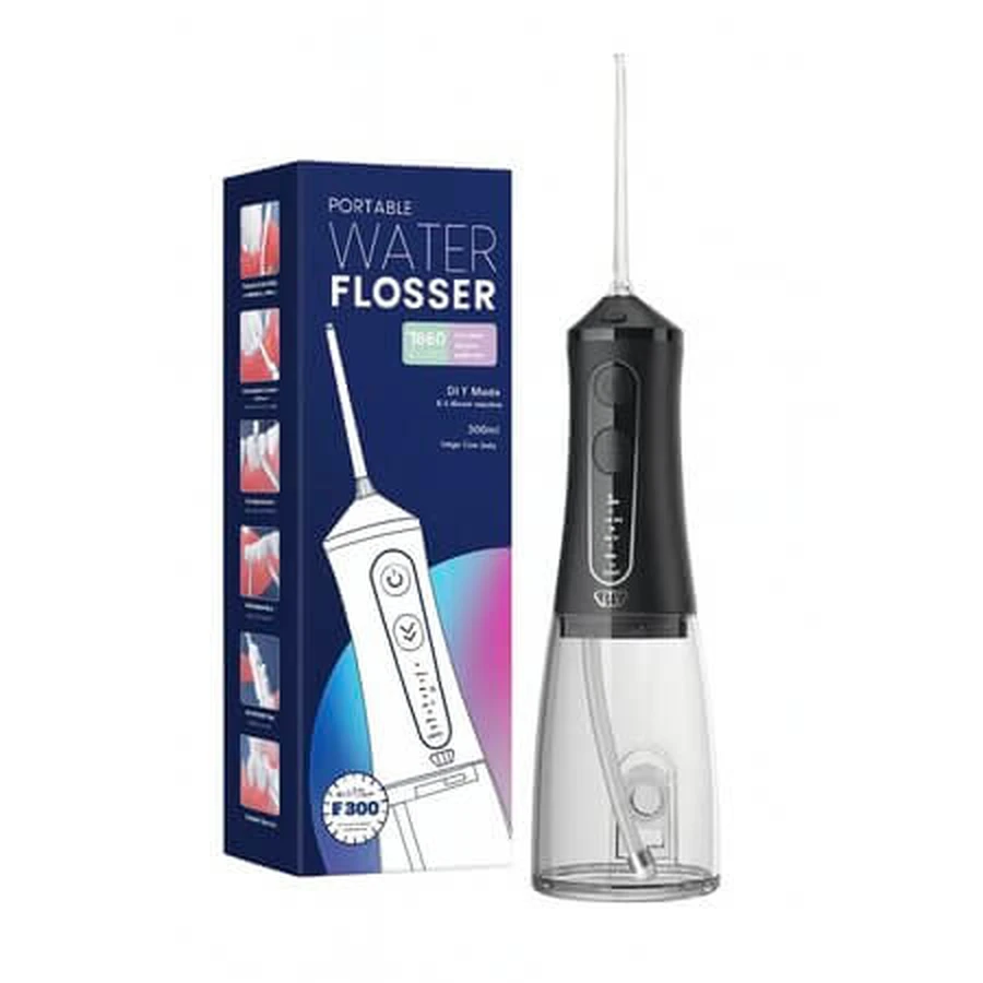 F300 Sonic Portable Oral Irrigator, Black, 1 unit, JTF