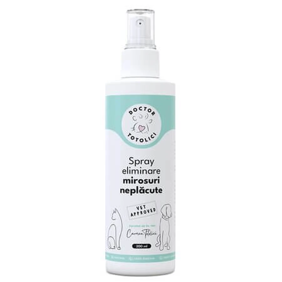 Spray fara parfum pentru eliminarea mirosurilor neplacute, 200 ml, Doctor Totolici
