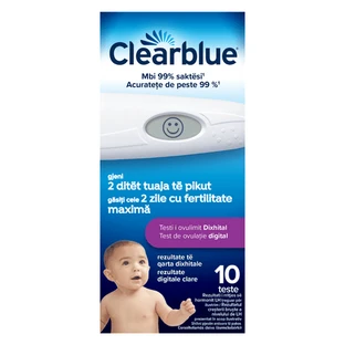 Digital Ovulation Test, 1 device and 10 test strips, Clearblue