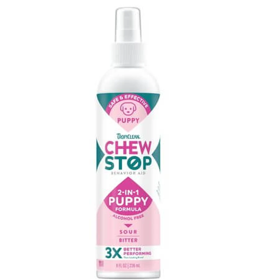 Spray anti-mâchouillement Chew Stop pour chiots, 236 ml, Tropiclean