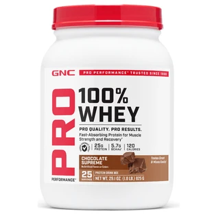 Pudra proteica din zer cu aroma de ciocolata Pro Performance, 825 g, GNC