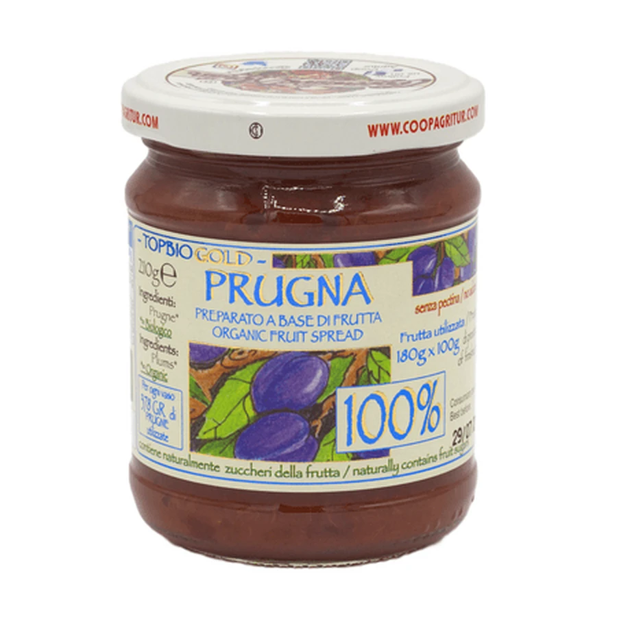 Gem eco de prune, 100% fruct, 210 g, Biovicta