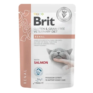 Nourriture humide pour chat « Renal » au saumon, 85 g, Brit
