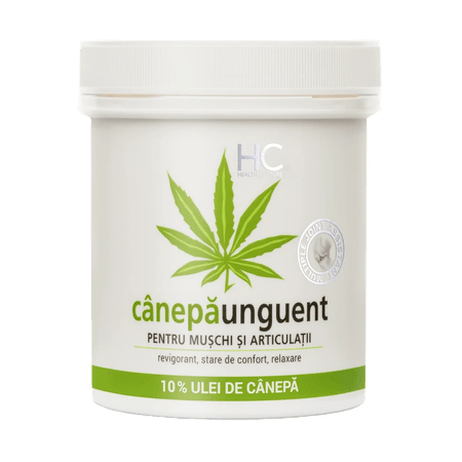 Massage Ointment with 10% Hemp Oil, 250 ml, Health Culture
