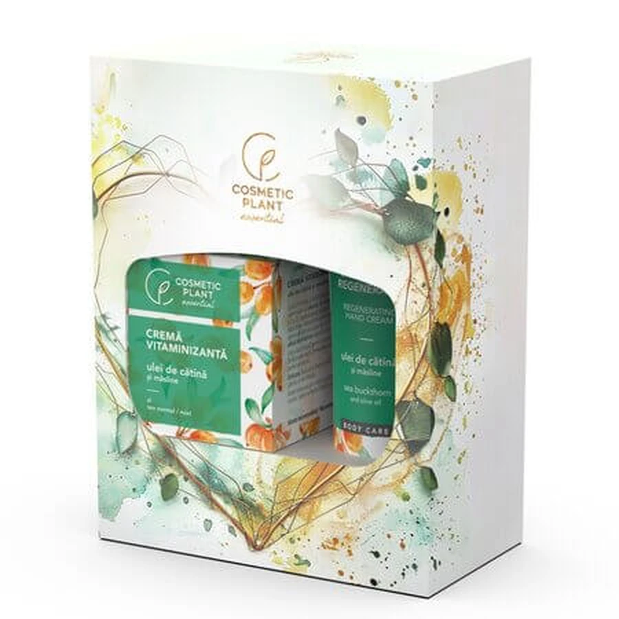 Essential, Cosmetic Plant Vitamin-Enriched Sea Buckthorn Day Cream 50 ml + Regenerating Sea Buckthorn Hand Cream 100 ml Set