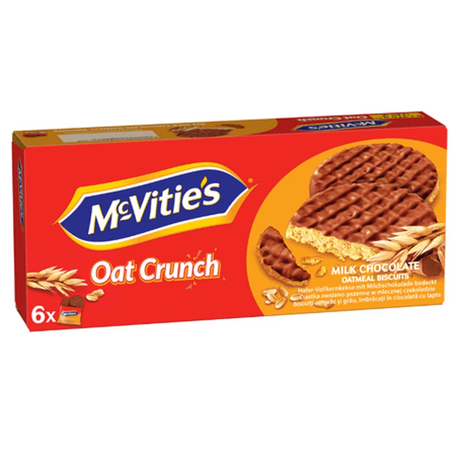 Galletas de avena y trigo recubiertas de chocolate con leche, 225 g, McVitie's