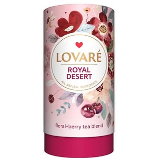 Royal Dessert blend of hibiscus tea, flower petals, berries, and spices, 80 g, Lovare