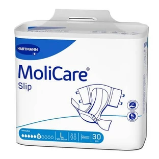Couches pour adultes souffrant d'incontinence sévère MoliCare Slip Extra Plus, taille L, 30 pièces, Hartmann
