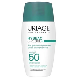 Hyseac 3 Regul+ Cream for Acne-Prone Skin with SPF 50+ Sun Protection, 50 ml, Uriage
