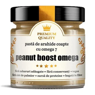 Beurre de cacahuètes torréfié enrichi en oméga-7 « Peanut Boost Omega » — Les secrets de Ramona, 250 g, Remedia Laboratories