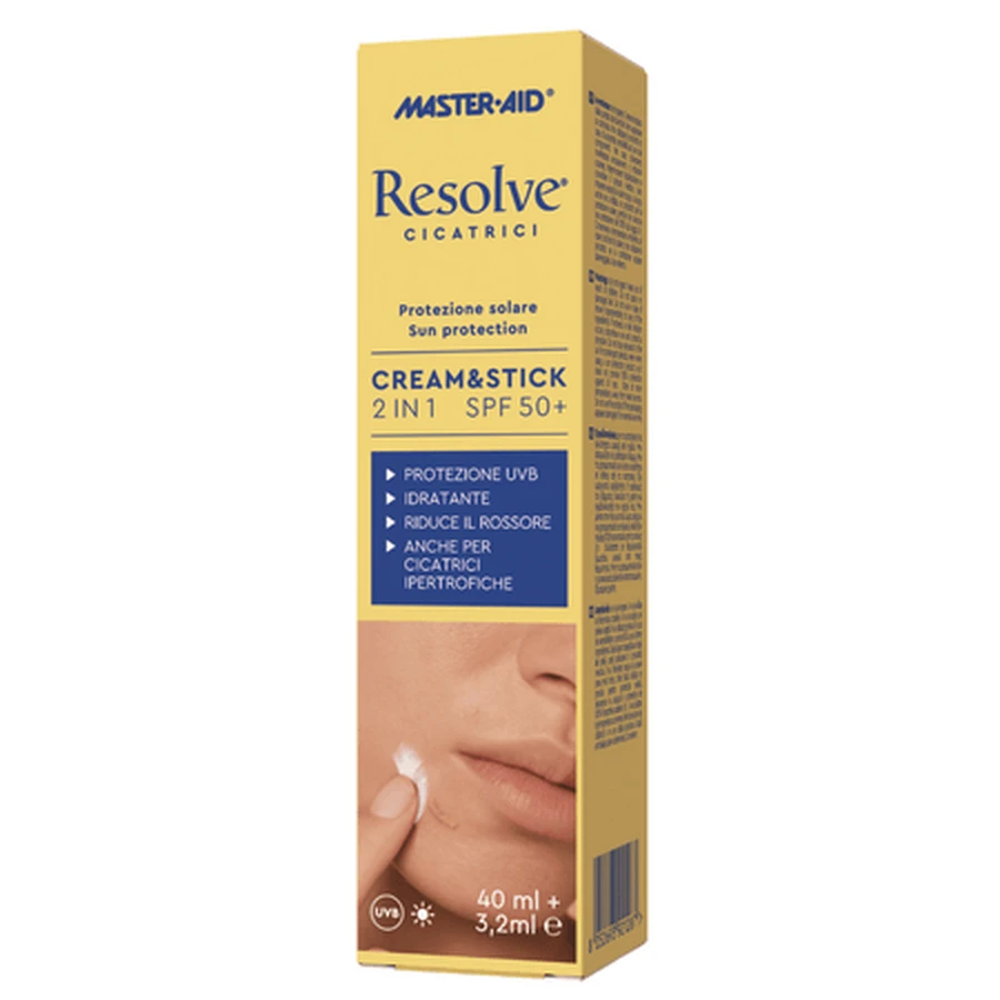 Crème et stick solaires Resolve SPF 50+ pour le visage, 40 ml + 3,2 ml, Pietrasanta Pharma
