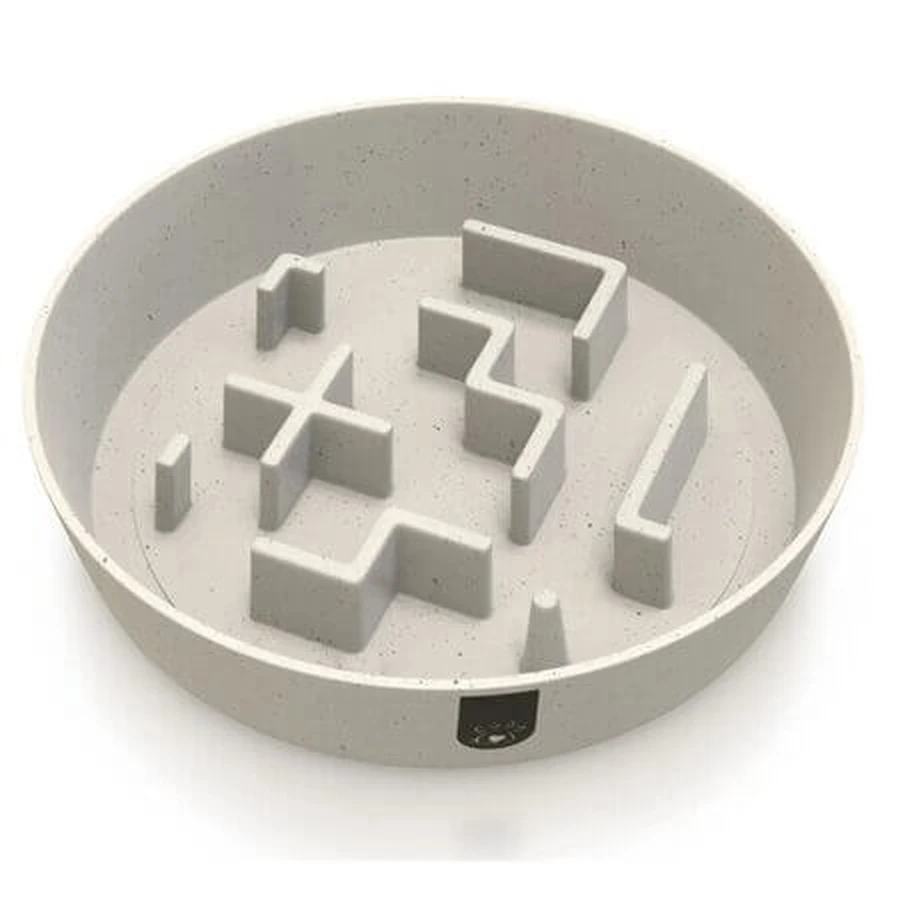 Off-white Biocomposite Slow Feeder Dog Bowl, Size L, 1 piece, Doctor Totolici