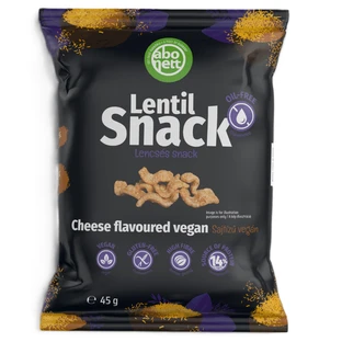 Lentil Chips with Cheese Flavor, Lentil Snack, 45 g, Abonett