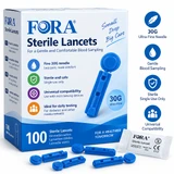 Lancetas estériles FORA 30G – 100 unidades
