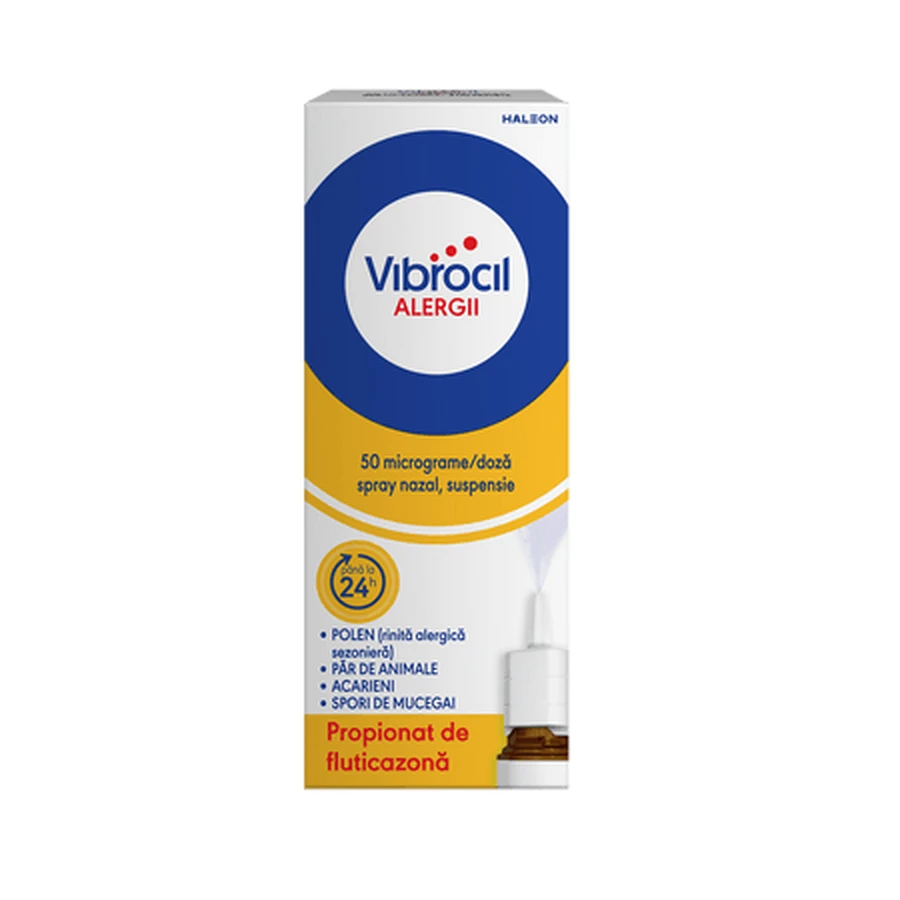 Vibrocil Allergies, 50 microgrammi/dose, spray nasale, sospensione, 120 spruzzi, Haleon