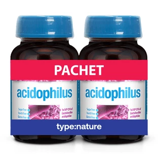 Zestaw Acidophilus, 60 tabletek + 60 tabletek, Naturmil