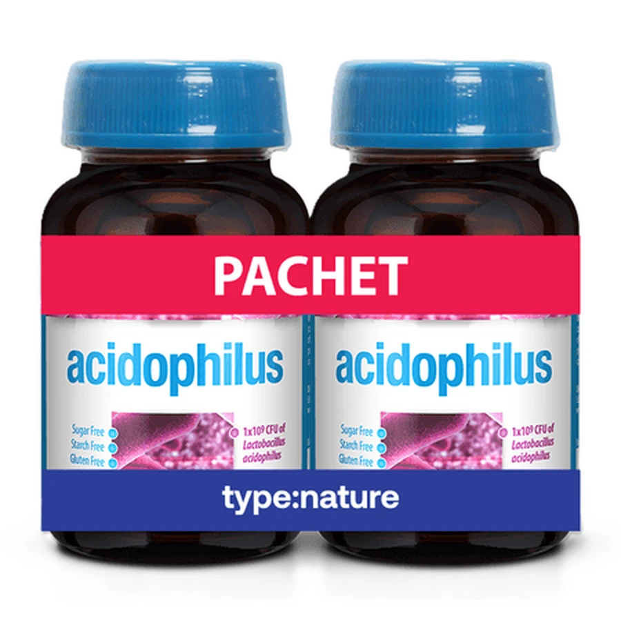 Zestaw Acidophilus, 60 tabletek + 60 tabletek, Naturmil: ceny i cechy