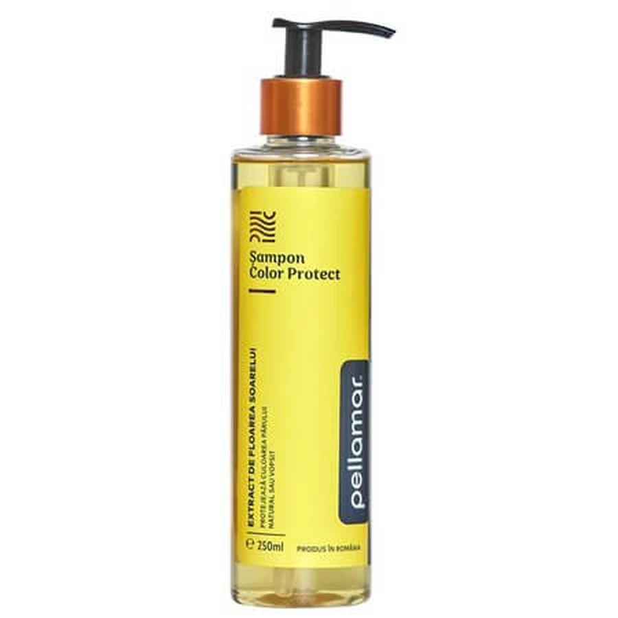 Shampoing Beauty Hair Deluxe à l'extrait de tournesol pour la protection de la couleur, 250 ml, Pellamar